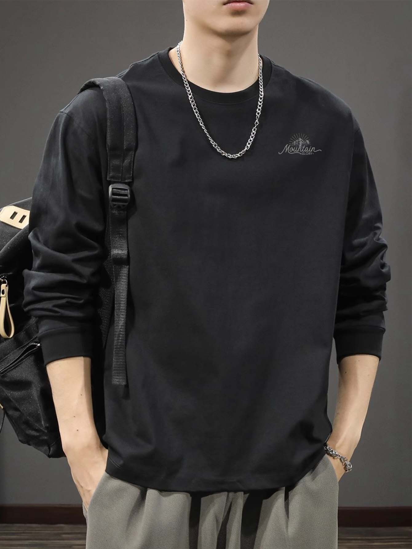 เสื้อยืดคอกลมแขนยาวผู้ชายผ้าฝ้ - Undershirt Crew Neck บทวิจารณ์และราคา