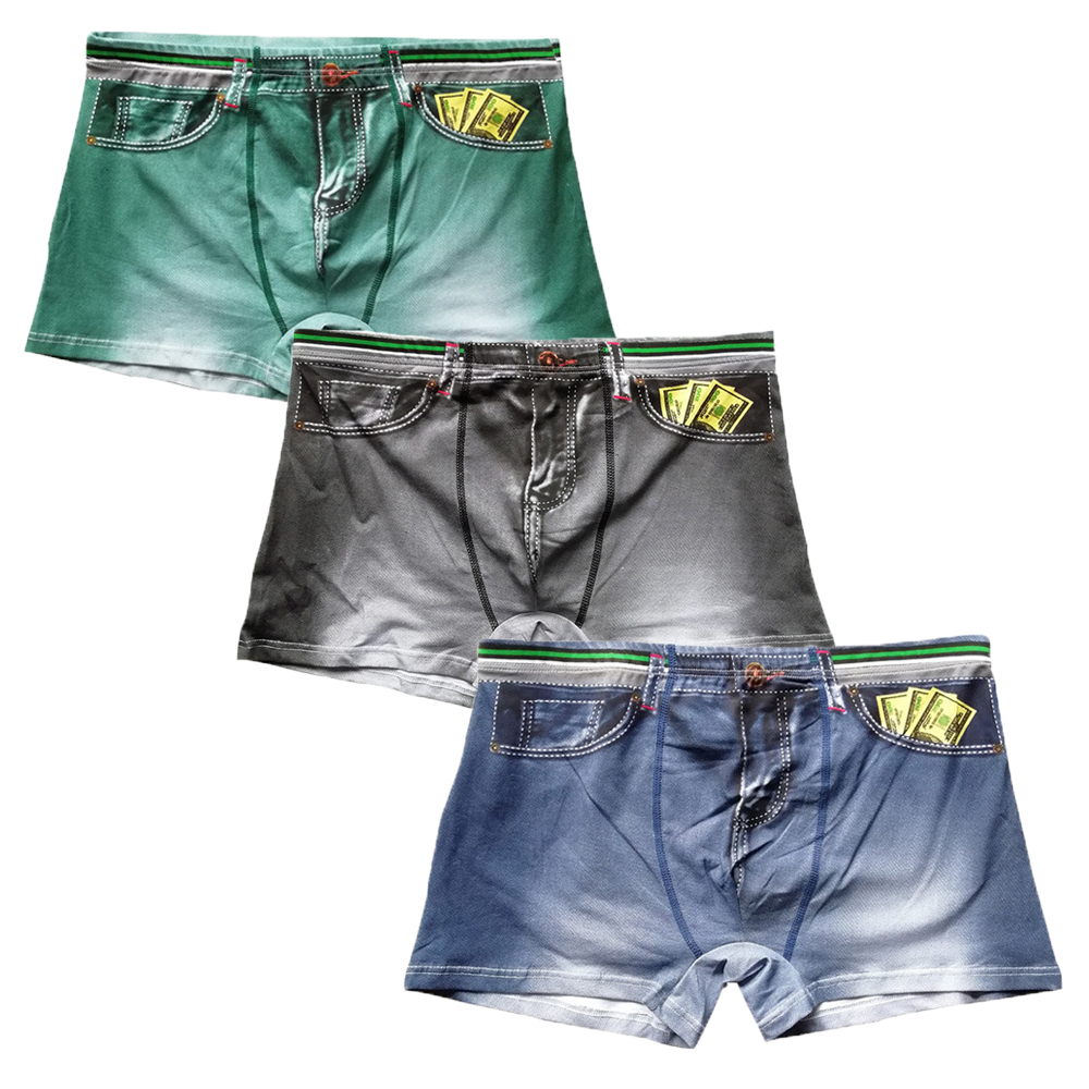 3ชิ้น/ล็อตชายนักมวยกางเกงขาสั้ - Multi Pack Underwear บทวิจารณ์และราคา
