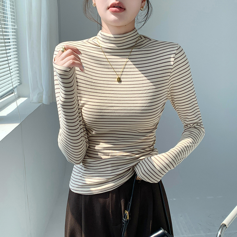 เสื้อยืดคอเต่าลายทางคลาสสิกสำห - Base Layer Top บทวิจารณ์และราคา